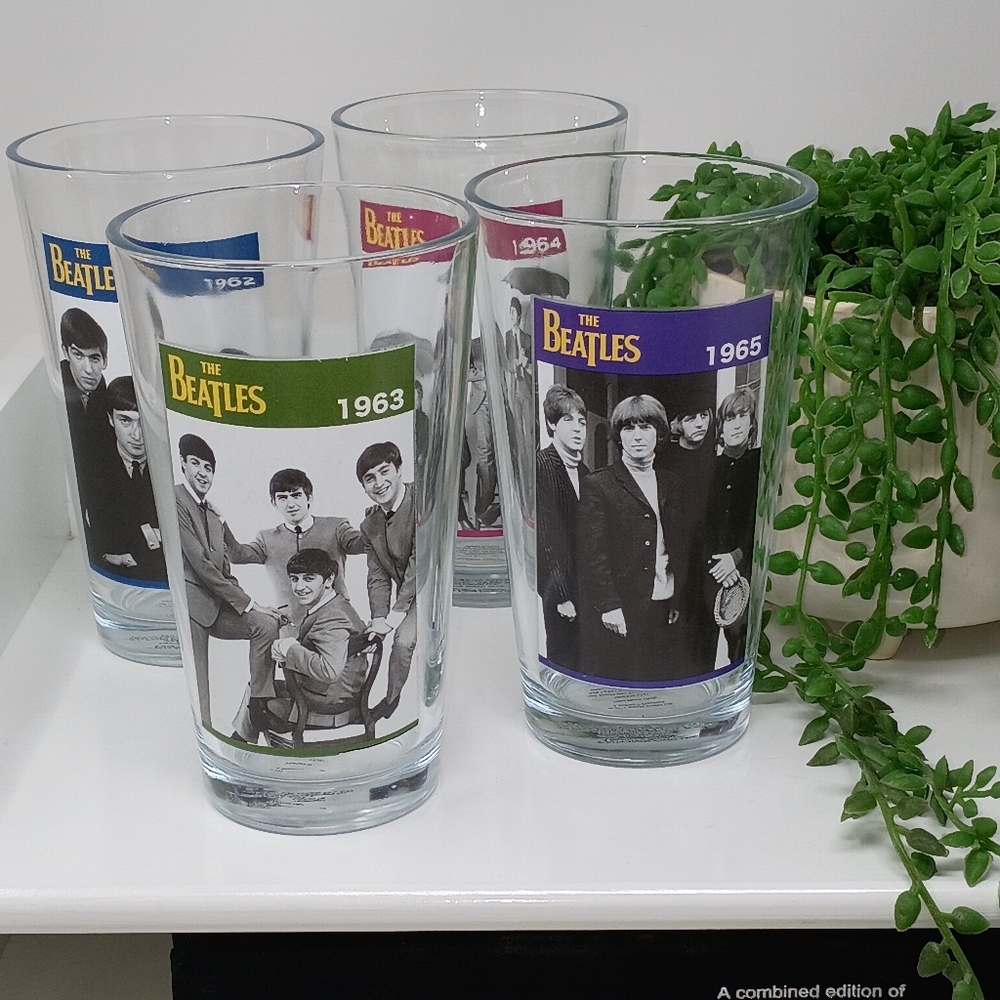 Set Of 4, 1962-63-64-65 Beatles Drinking Glasses. - Picture 6 of 6